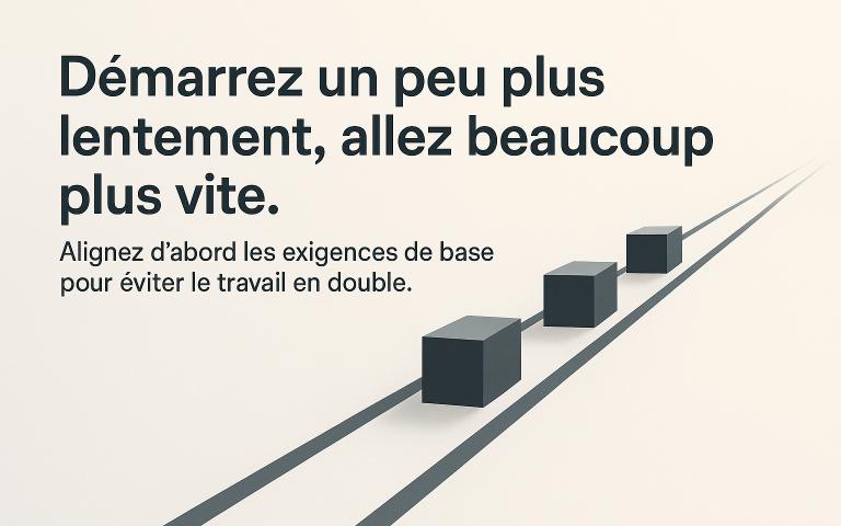 Commencer un peu plus lentement, avancer beaucoup plus vite